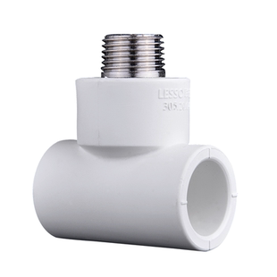 联塑ppr外丝三通自来水四分管铜外牙6分热熔水管配件异径三通接头