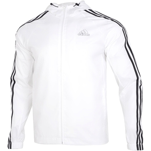 阿迪达斯官方旗舰官网外套男款运动服2026冬季新款白色夹克JF3682