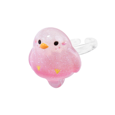 日本长尾山雀创意卡通戒指