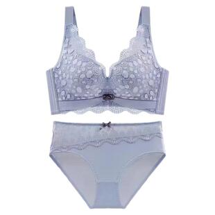 向大大内衣女旗舰店官方天然乳胶聚拢收副乳调整型文胸套装
