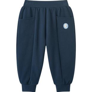 博睿恩男女宝宝长裤春季新款儿童休闲运动纯棉裤子亲肤柔软童装