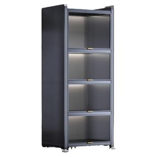 厨房加高置物架碗柜子锅具收纳架多功能用品家用落地多层储物柜子