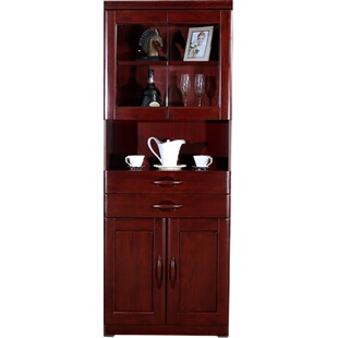 顺心家具 实木酒柜靠墙储物柜客厅柜子家用中式水曲柳高酒柜