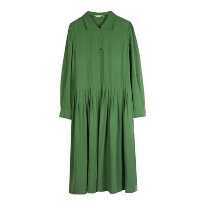 复古衬衫裙天丝棉纯色