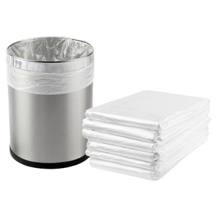 宾馆酒店专用客房用品一次性白色平口加厚小垃圾袋小号45家用透明
