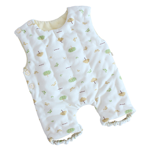 婴幼儿纯棉花手工半背护肚兜春秋季加厚保暖儿童睡觉防踢被护肚脐