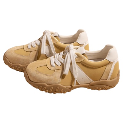 内增高7CM真皮德训鞋女鞋2026春夏新款厚底运动休闲小个子阿甘鞋