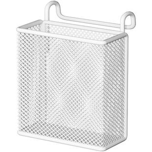 笔筒收纳盒挂钩式办公室桌面挡板可悬挂大容量挂篮工位床边收纳桶