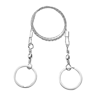 特价 户外求生装备360旋转万向拉花手工线锯条四股不锈钢丝锯绳锯