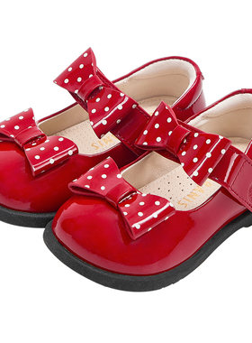 泰兰尼斯女童波点小皮鞋