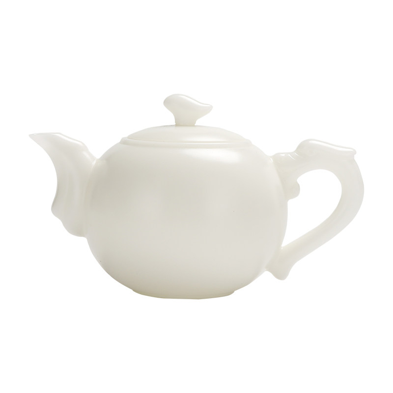 如玉白瓷泡茶中式风功夫龙凤壶