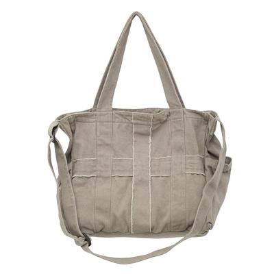 单肩包男生帆布斜挎包复古购物袋大容量手提旅行包学生装书背包女