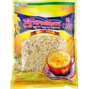 高寒原味麦片1.2kg原味不甜 不添加糖中老年人要煮皮燕麦片青海