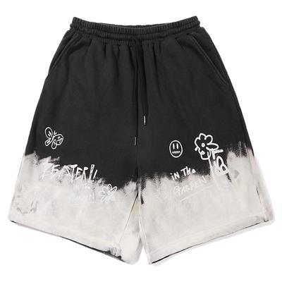 BEASTER休闲短裤男宽松双色扎染