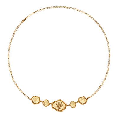 RoundFace24SS浮雕手工金属项链