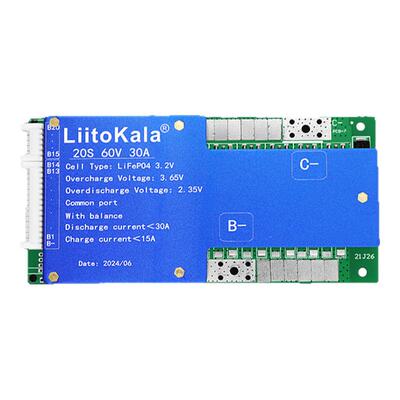 liitokala 磷酸铁锂 自动均衡20S 60V30A锂电池保护板 LiFePO4