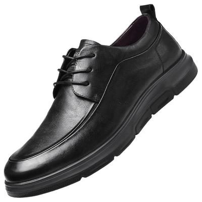 3515强人男真皮系带商务休闲皮鞋