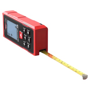 德力西十字标线卷尺测量激光锂电测距仪高精度水平投线量房电子尺