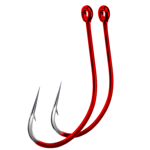 正品进口红虫管付丸世长柄歪嘴细条有刺钩鲫鱼鲤鱼海钓鲈鱼钩渔具