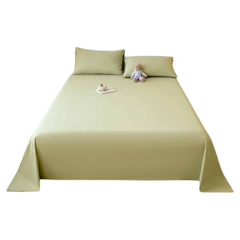 无印良品加厚磨毛床单单件纯棉100全棉A类母婴级纯色被单裸睡垫单