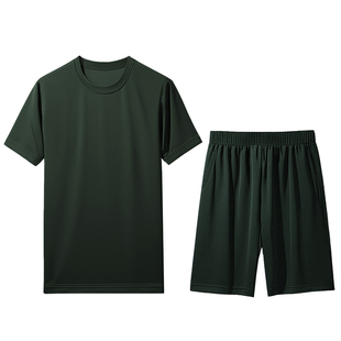 正品体能服短袖夏季速干男短裤套装体能训练服体能短袖男透气t恤