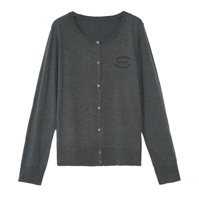 木子理想胖mm大码利落针织开衫