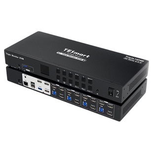 TESmart碲视 4进3出KVM切换器HDMI四进三出4K60HZ高清共享键鼠USB3.0独立音频支持EDID模拟器键盘热键控制