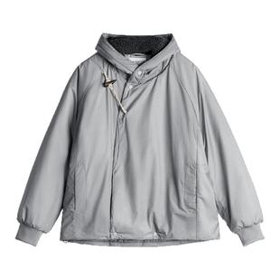 马登工装美式N3B灰色派克服棉服外套短款连帽加厚保暖棉衣男秋冬