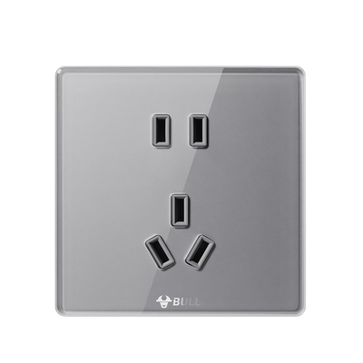 公牛灰86型多孔空调16a开关插座