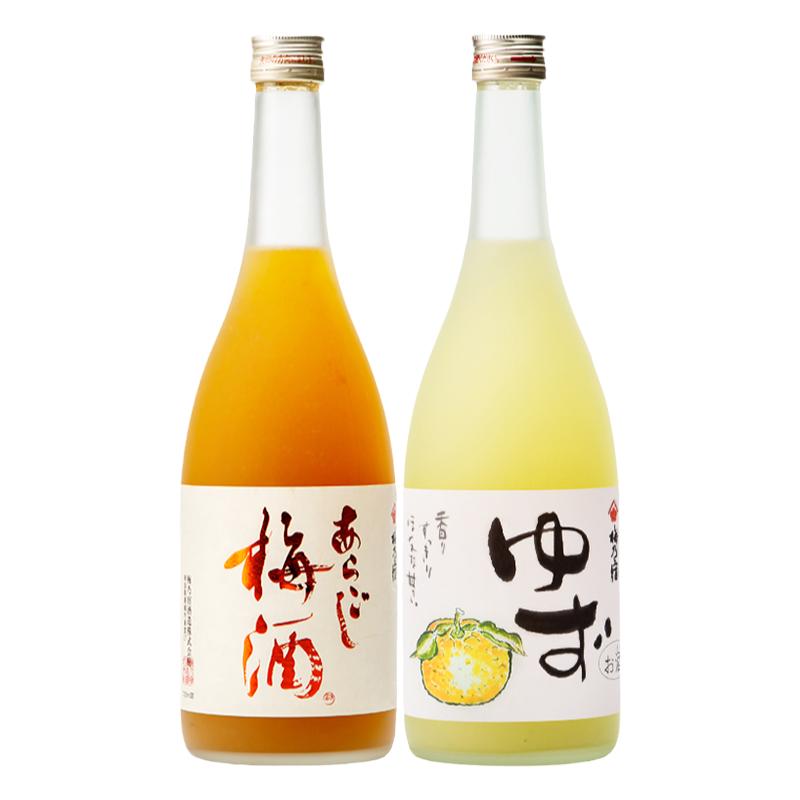 梅乃宿柚子酒果肉梅酒720ml*2组合装日本原装进口梅子酒女士果酒