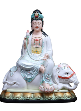 戴玉堂德化白瓷文殊普贤供奉书房