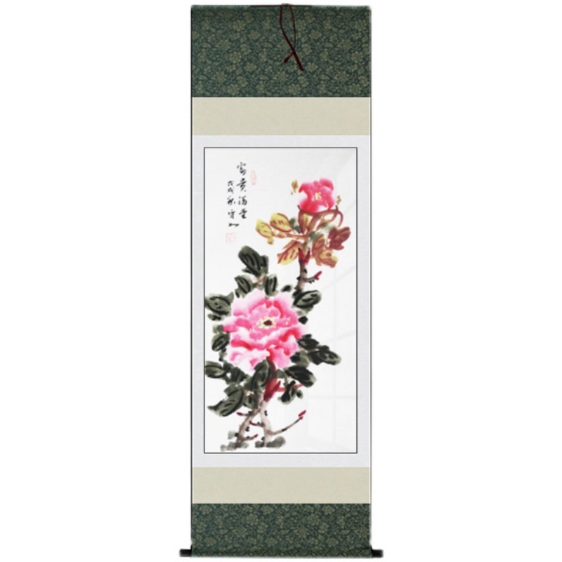 字画装裱高档立轴挂轴装裱单色双色三色国画书法宣纸定制定做卷轴