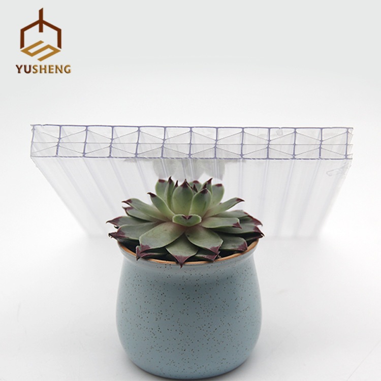 米字形PC阳光板透明卡布隆多层中空PC板雨棚车棚停车游泳池采光板