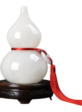 旺宅玉石葫芦摆件福禄【顺丰】