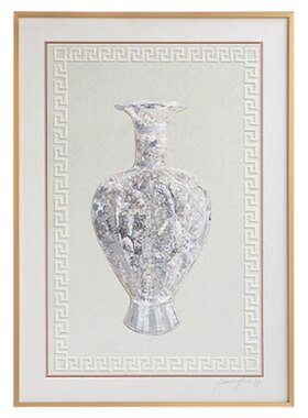 若奈肌理画金琉璃砂贝母装饰画