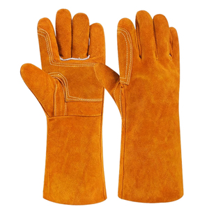 电焊手套男女士加绒加厚阻燃防烫耐高温进口牛皮柔软二保焊工专用