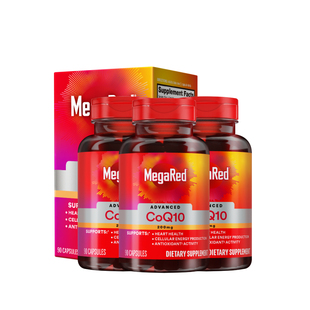 美国原装进口MegaRed脉拓辅酶q10软胶囊高含量官方旗舰店90粒*3