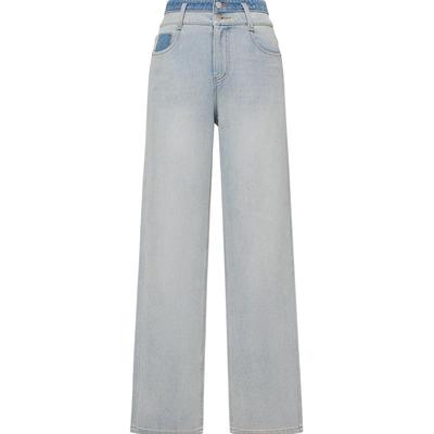 高腰直筒裤九分裤常规雅莹夏季