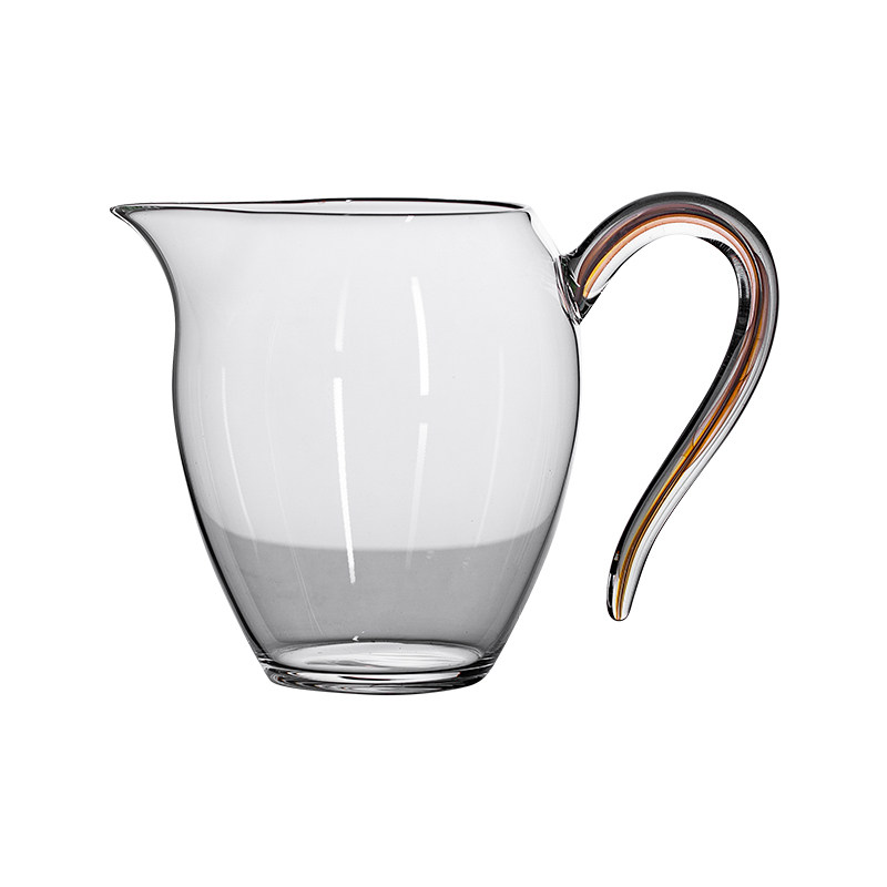 钟家窑玻璃公道杯茶海公道分茶器茶漏套装耐高温玻璃带把手公道杯