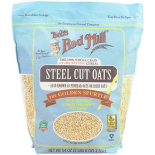 美国鲍勃红磨坊钢切燕麦粒早晚餐健身代餐食品刀切刚切燕麦粒轻食