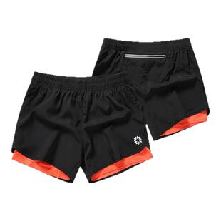 积能二合一运动短裤男夏季透气马拉松竞速跑步裤训练短裤内衬口袋