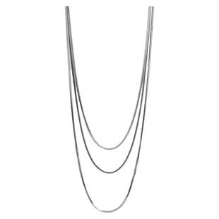 NFF简约气质银色蛇骨链男小众锁骨项链女钛钢蛇链嘻哈美式素链潮