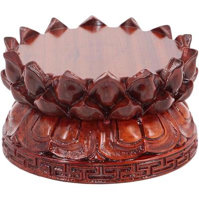 木雕菩萨观音加高莲花座供佛