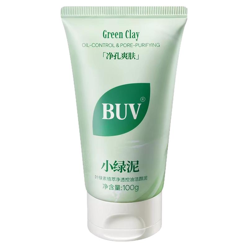 buv小绿泥洗面奶黑头控油清洁