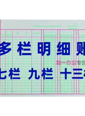 立信多栏三栏活页明细账