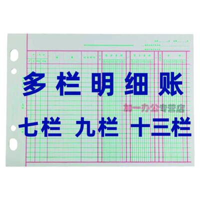 立信多栏三栏活页明细账