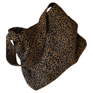 此外 大容量豹纹单肩包女搭配单品复古欧美托特包大气通勤腋下包