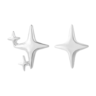 简约睡觉免摘耳钉女小众设计高级感耳环时尚个性不对称星耳饰爆款