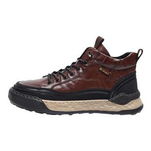 棉鞋男款冬季2025新款真皮加绒保暖高帮鞋子男马丁靴休闲男鞋板鞋