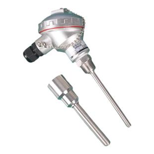 pt100热电阻偶温度传感器一体化温度变送带保护盲套管K型高温铠装